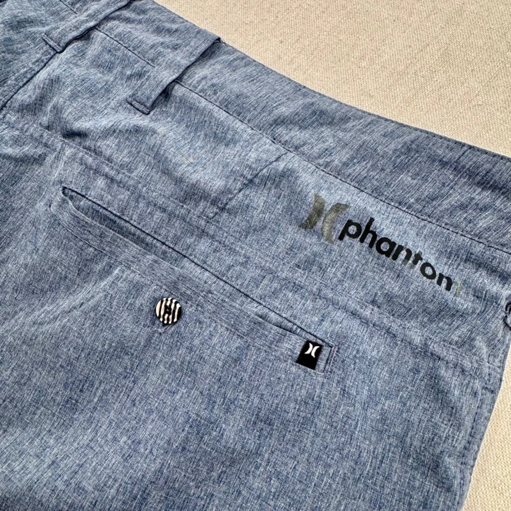 Hurley Phantom Mens 38 Hybrid Walk Shorts Blue Heathered Stretch MWS0001800